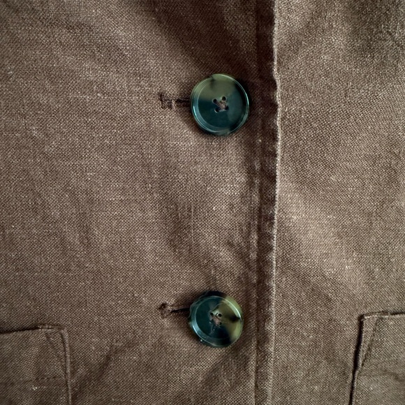 Marine Layer Flora Hemp Blazer Brown Small - Picture 5 of 8